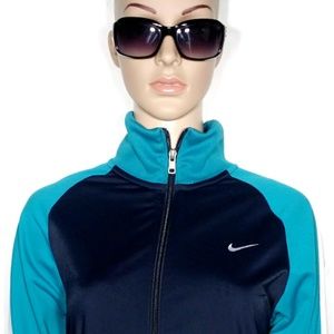 NIKE Womens Blue Full-Zip Track Jacket